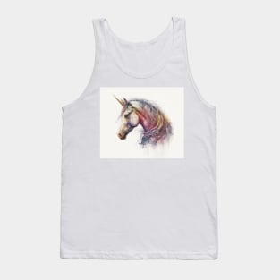 Unicorn Watercolour Painting Tank Top